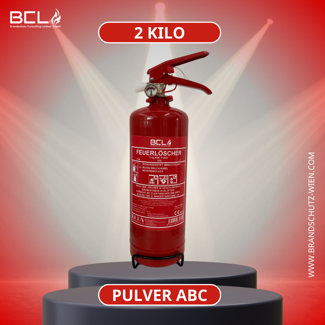2 KG ABC - Pulver Feuerlöscher
